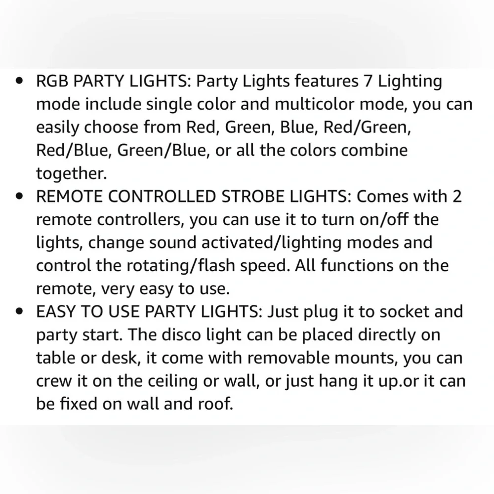 Strobe Lights for Parties,Sound Activated Disco Ball Lights with Remote,2 Packs